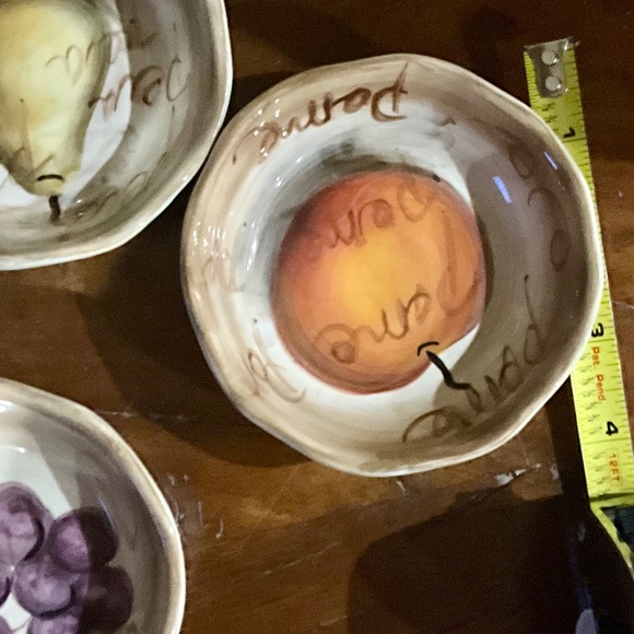 Table Tops Unlimited Fruition Hand Painted Collection Dispenser,4-Dipping Dishes - Picture 5 of 8